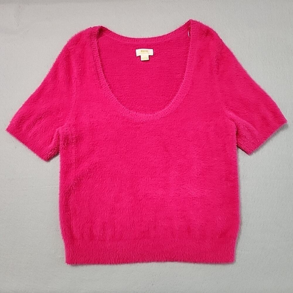 Maeve Fuchsia Scoop Neck Sweater